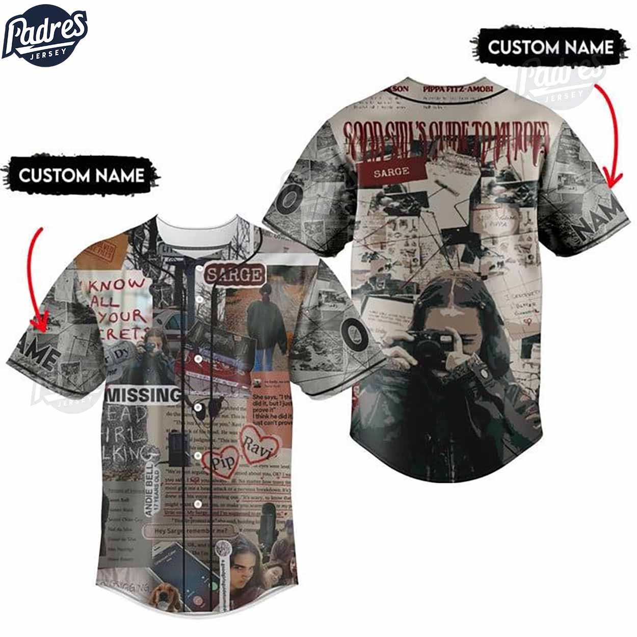 Custom Baseball Jersey A Good Girl's Guide to Murder Missing - Padres Jersey Oasis: Elevate Your Baseball Style... (Image 1)