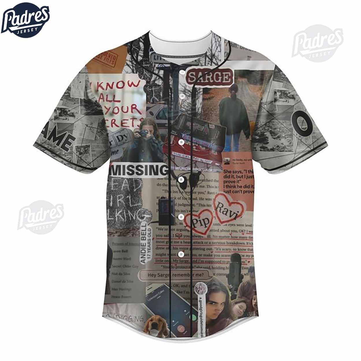 Custom Baseball Jersey A Good Girl's Guide to Murder Missing - Padres Jersey Oasis: Elevate Your Baseball Style... (Image 3)