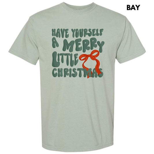 A Merry Little Christmas Comfort Colors T-Shirt 'NLB'