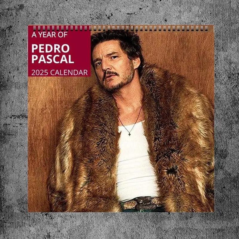 A Year Of Pedro Pascal Calendar 2025 - Daddy Pedro Pascal |  Home Decor, Office Decor - New Year Fan Gift, Unique Holiday Gift