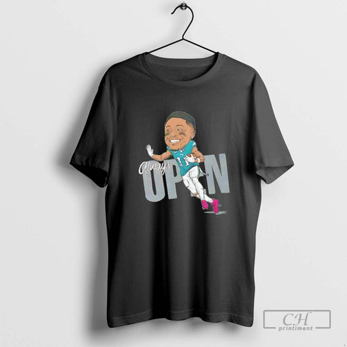 A J Brown Always Open Caricature