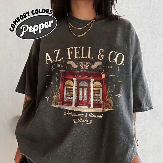 A.Z. Fell and Co Comfort Colors Shirt, Aziraphale Bookshop Shirt, Antiquarian and Unusual Books Tee, Ineffable Husbands  Womenswear