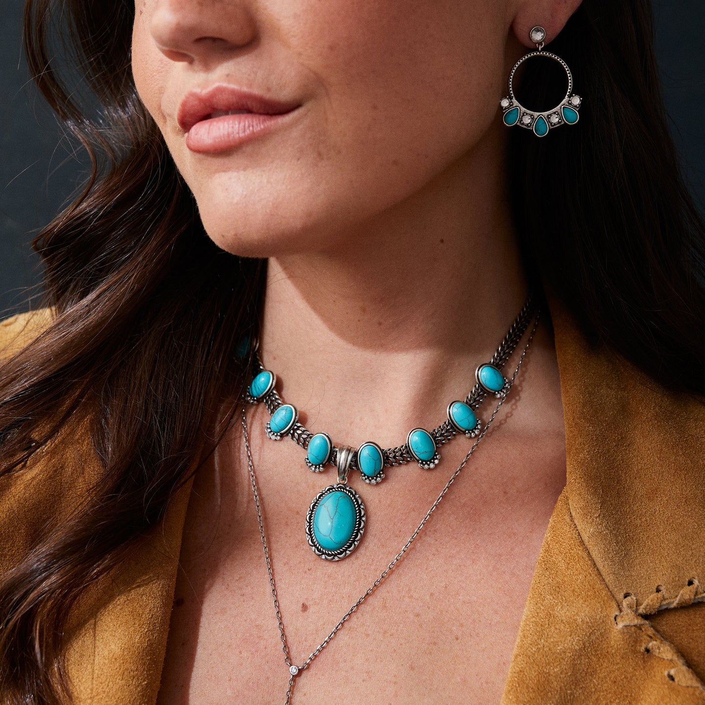 Vintage Turquoise Statement Necklace