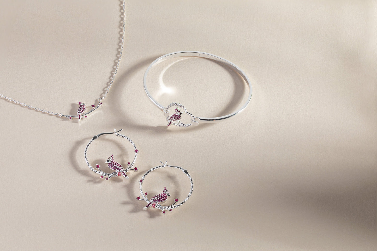 Cardinal Reversible Hoop Earrings