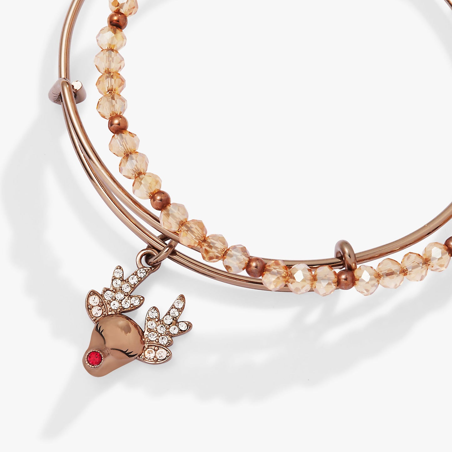 Reindeer Charm Bangle, Set of 2