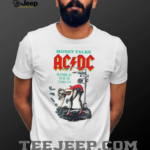 ACDC Money Talks World Tour 199091 Vintage White T Shirt