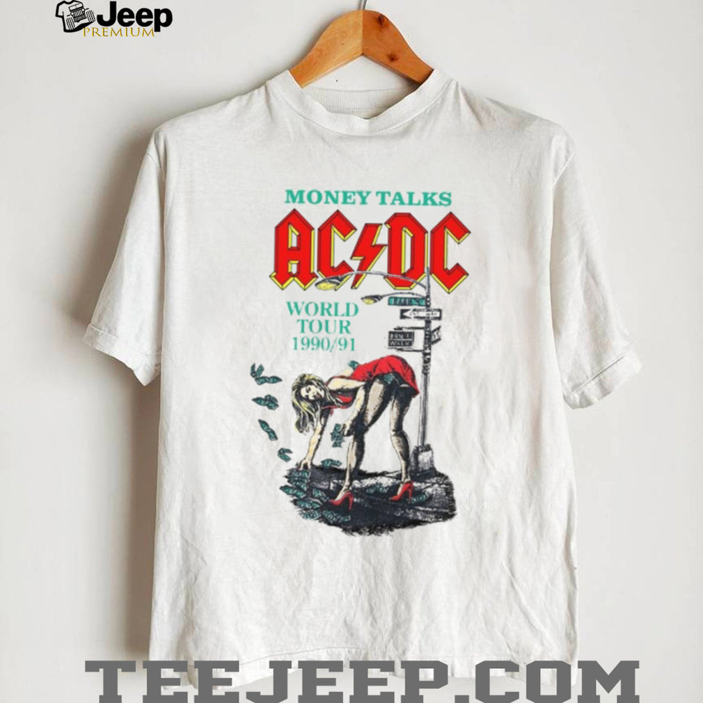ACDC Money Talks World Tour 199091 Vintage White T Shirt