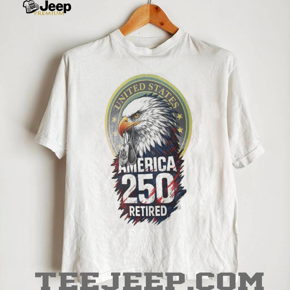 United States America 250 Retired Eagle Dog Tags Semiquincentennial T Shirt