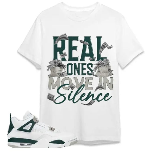 AJ 4 Oxidized Green Unisex T-Shirt, Move In Silence Money, Shirt To Match Sneaker
