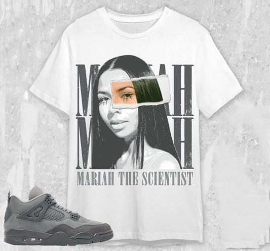 AJ 4 Wet Cement Unisex Shirt,Mariahhh the Scientisttt Tees, Shirt In Dark Heather To Match Sneaker