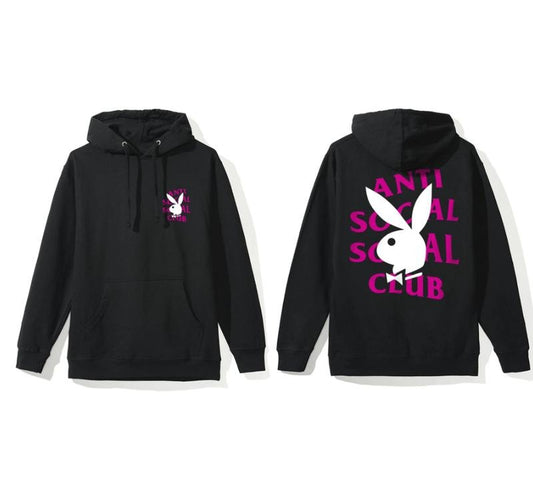 ANTI SOC1AL SOC1AL CLUB PLAYBOY Hoodie, Streetwear Graphic Hoodie, Casual Wear, Trendy Fashion Hoodie