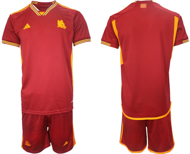 AS Roma Custom 2023 24 Red Home Soccer Jersey Suit