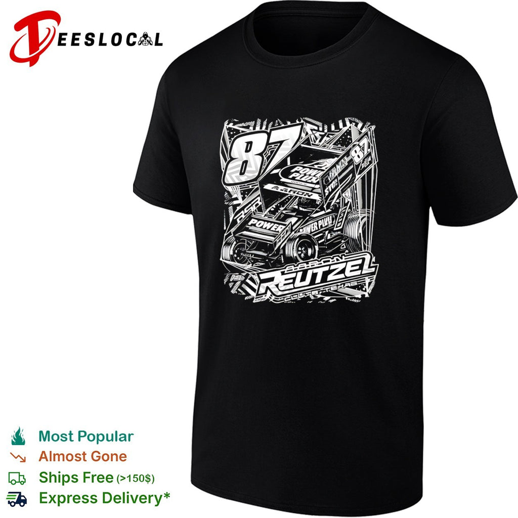 Aaron Reutzel 87 Power Plus Sprint Car Racing shirt