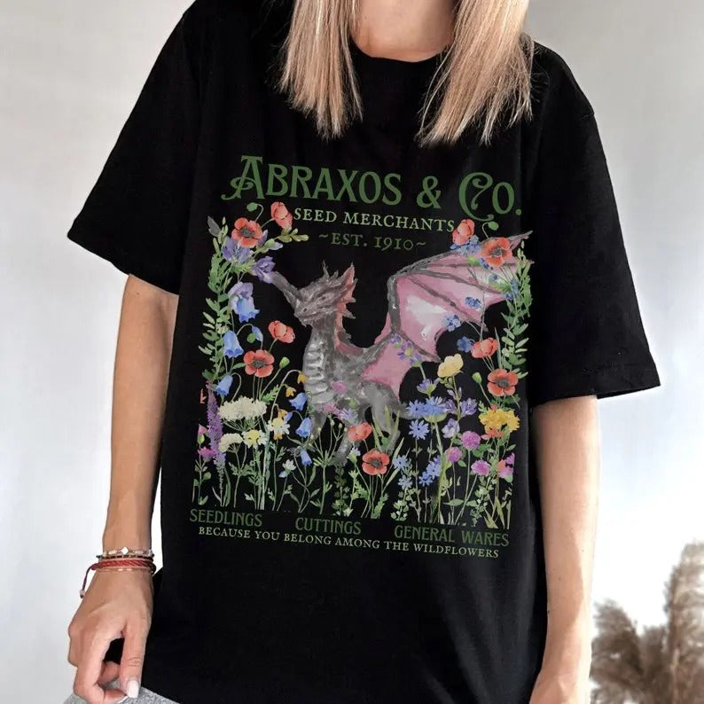 Abraxos Wyvern LICENSED Sarah J Maas Merch Acotar Shirt Velaris Shirt Book Swag Manon Blackbeak Throne Of Glass Crescent City Shirt Booktokstyle{n002}2