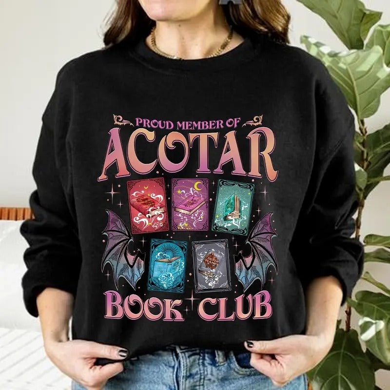 Acotar Book Club Shirt, Fantasy Reading Book Shirt, Vintage Night Court Shirt, Retro Bookish Shirt, Book Lovers Shirt, Acotar Merch