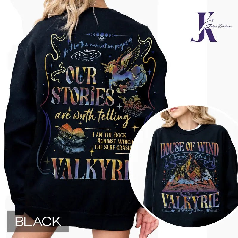 Acotar House of Wind Book Club Sweatshirt, Climb the Mountain Shirt, Valkyrie Reading Room,Valkyrie Acotar, Prythian Shirt,Night Court Shirt