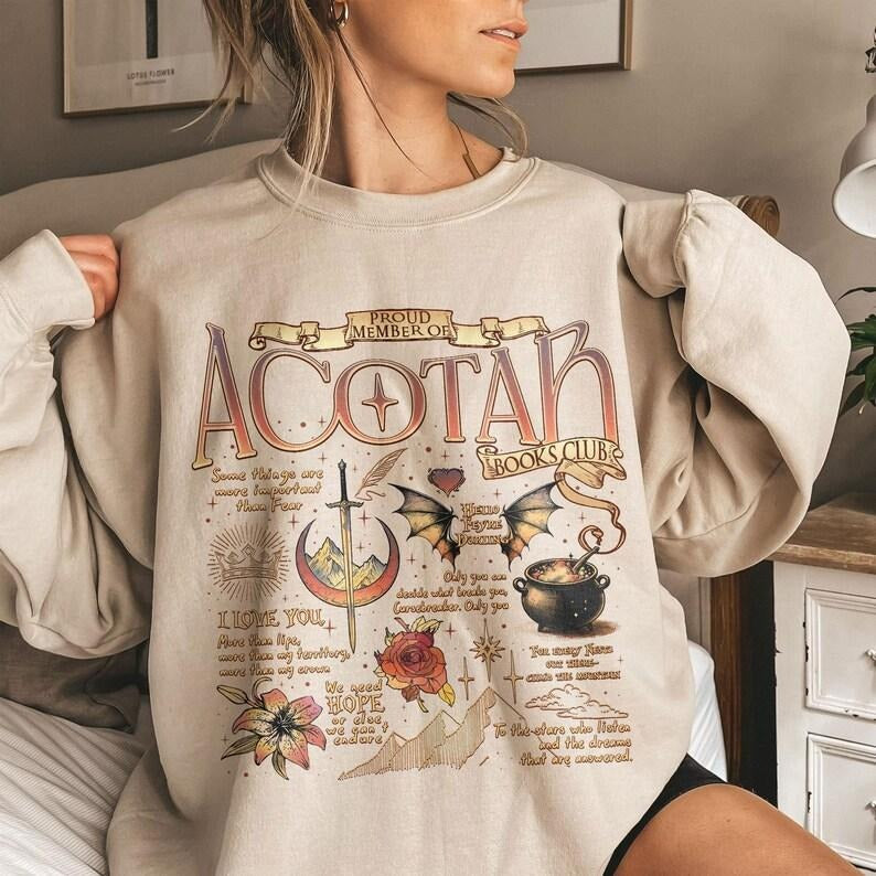 Acotar Quotes s Shirt, Proud Member Of ACOTAR Books Club Shirts, The Night Court T Shirt, SJM Inspire Bookish Gift