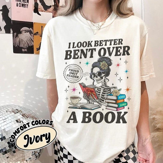 Acotar Reader Comfort Colors Shirt, I Look Better Bent Over A Book Shirt, SJM Inspired Shirt, Romance Reader Tee, Bookish Gift For Her