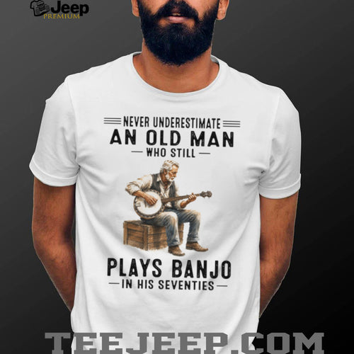Acoustic Banjo Player Bluegrass Country Music Seventies Birthday Old Man Vintage Gift Shirt