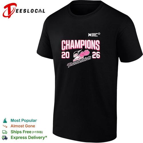 Adelaide Thunderbirds champions 2026 Suncorp Super Netball mascot shirt