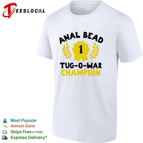 Adult humor yellow ribbon anal bead 1 tug o war champion shirt
