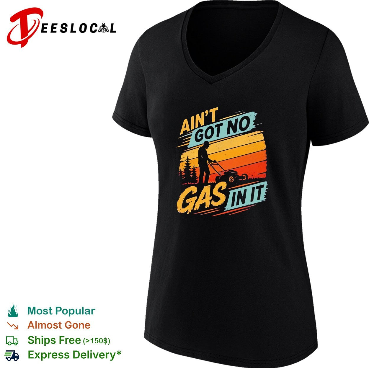 Ain’t got no gas in it lawnmower man silhouette shirt