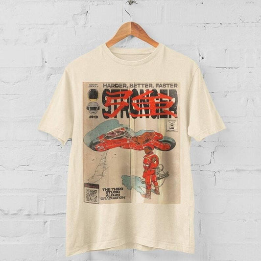 Akira kANYE Stronger Vintage Hip Hop 90s Retro Graphic Tee Comic T-Shirt