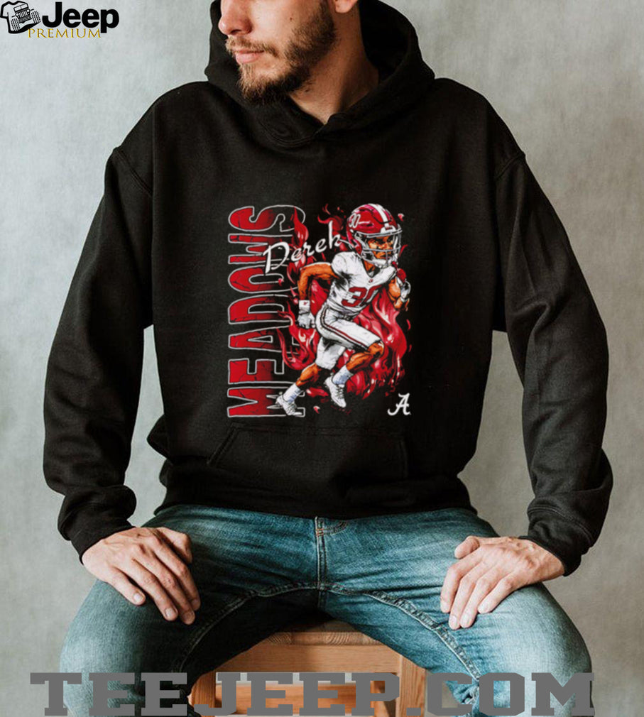 Alabama Football Meadows Player Fire Graphic Sports T Shirt