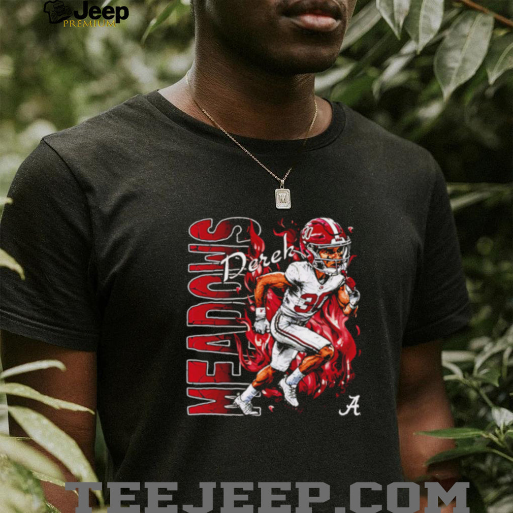 Alabama Football Meadows Player Fire Graphic Sports T Shirt