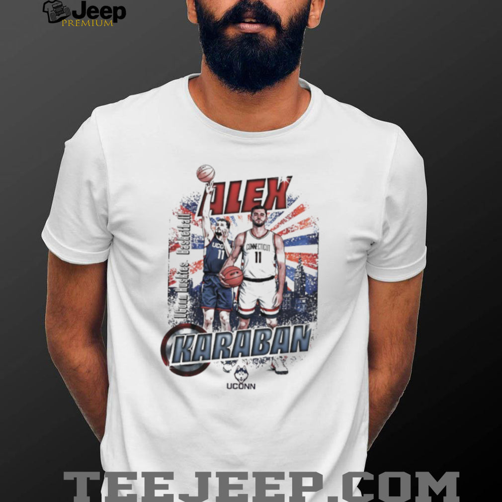 Alex Karaban UConn Huskies Basketball Star Graphic Tribute T Shirt