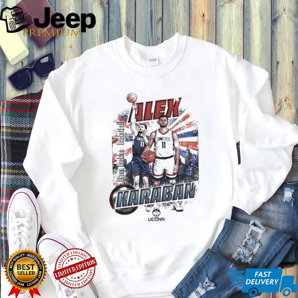 Alex Karaban UConn Huskies Basketball Star Graphic Tribute T Shirt