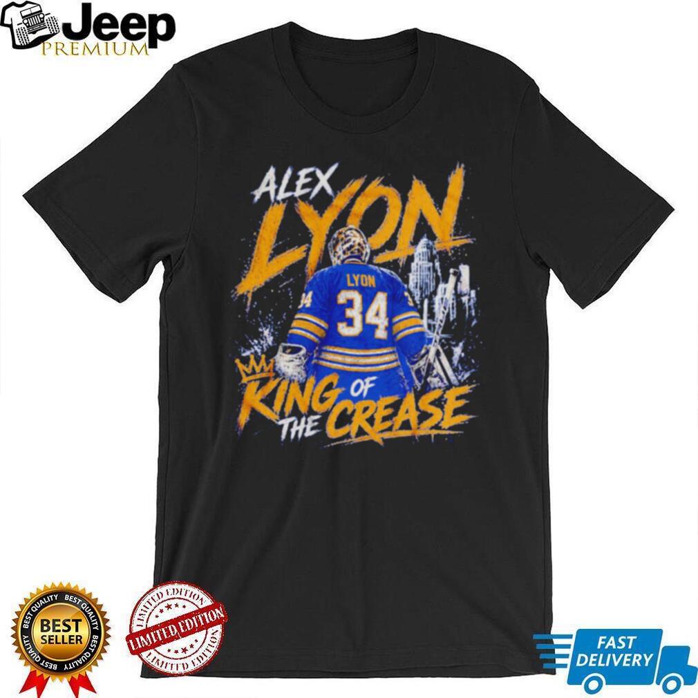Alex Lyon King Of The Crease Detroit Hockey Goalie 34 Retro Fans T Shirt