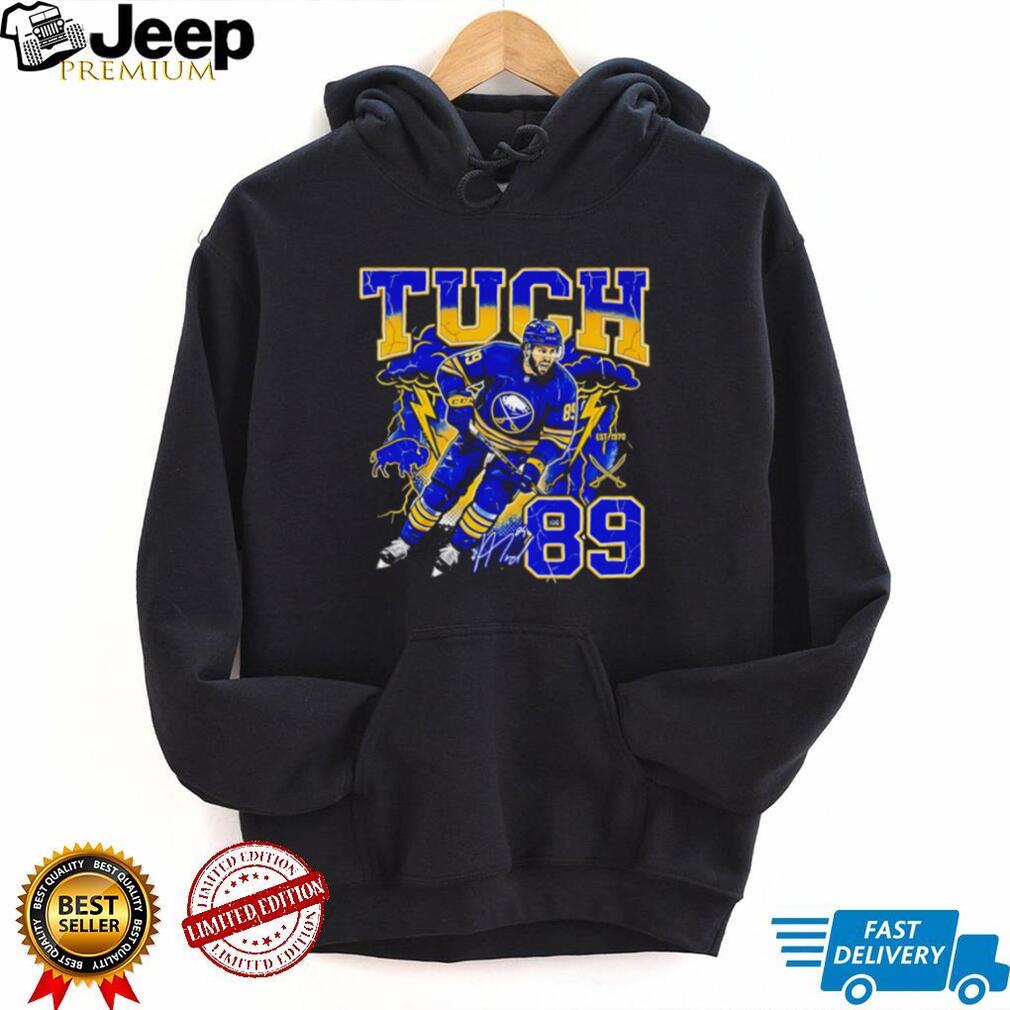 Alex Tuch #89 Buffalo Sabres Retro Lightning NHL Hockey Fan Graphic T Shirt