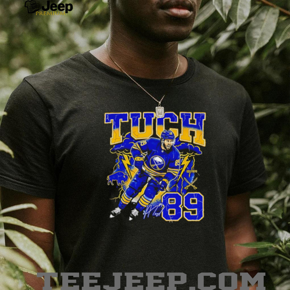 Alex Tuch #89 Buffalo Sabres Retro Lightning NHL Hockey Fan Graphic T Shirt