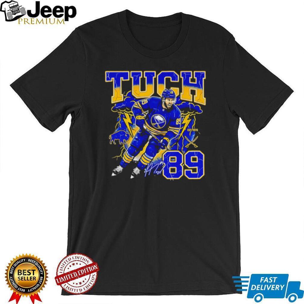 Alex Tuch #89 Buffalo Sabres Retro Lightning NHL Hockey Fan Graphic T Shirt