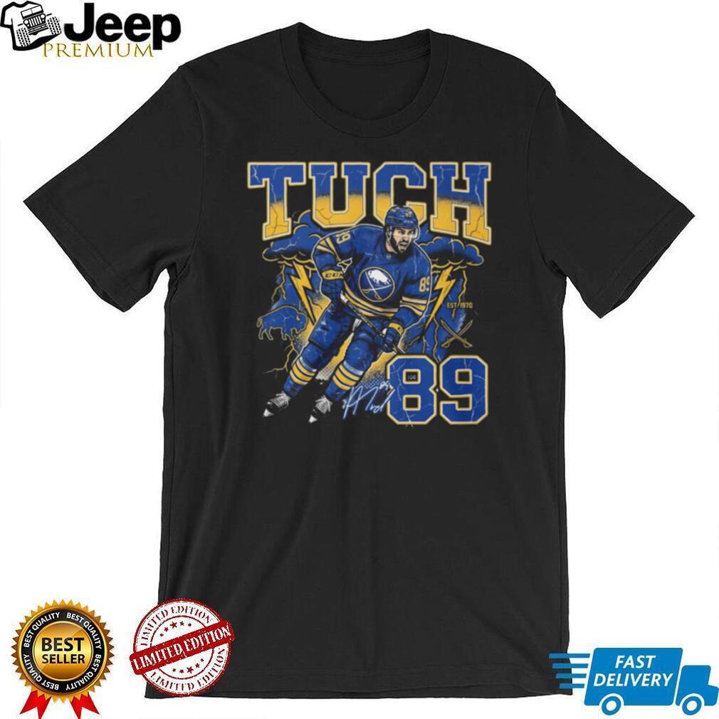 Alex Tuch Buffalo Sabres Hockey Lightning Bolt Signature T Shirt