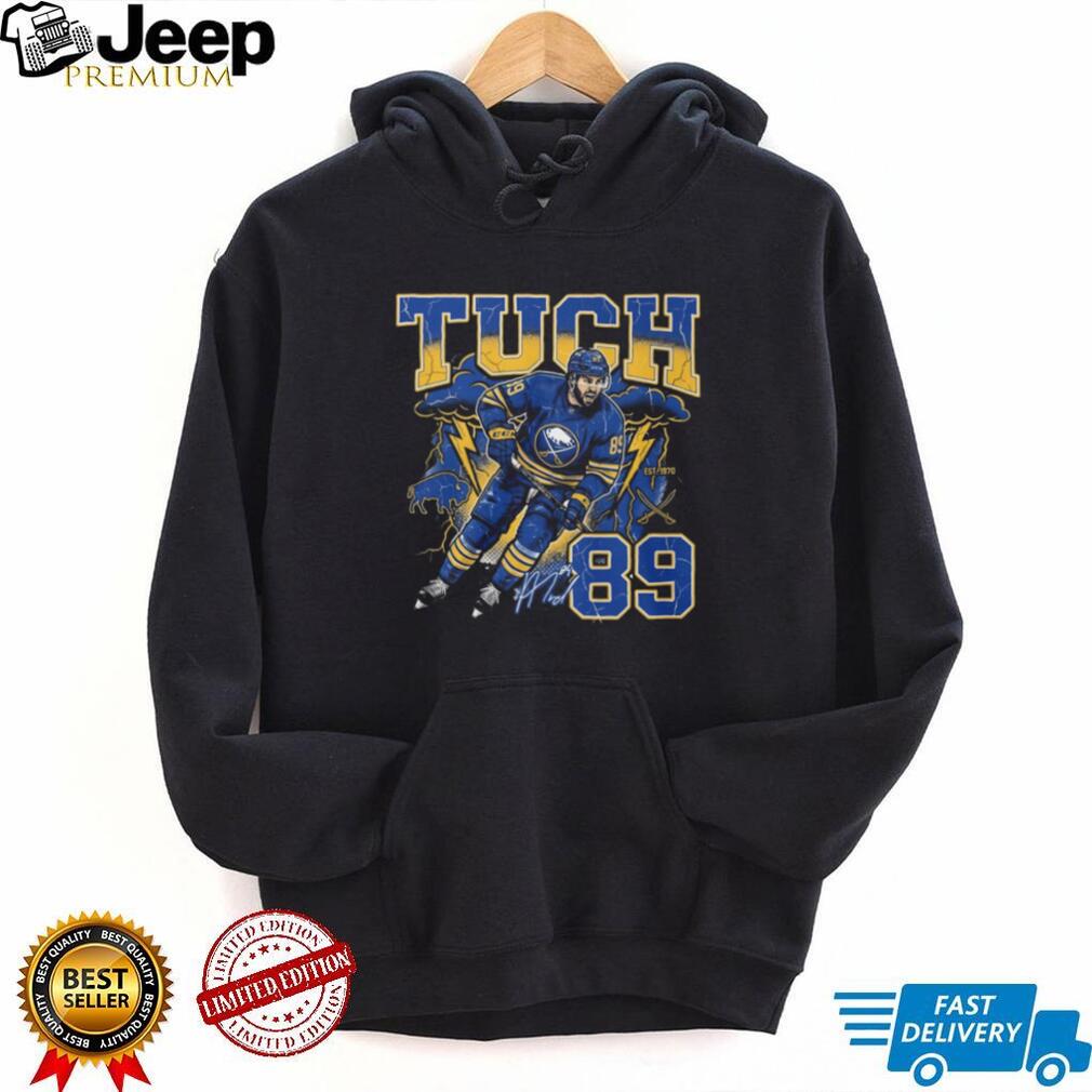 Alex Tuch Buffalo Sabres Hockey Lightning Bolt Signature T Shirt