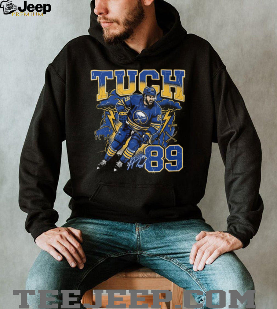 Alex Tuch Buffalo Sabres Hockey Lightning Bolt Signature T Shirt