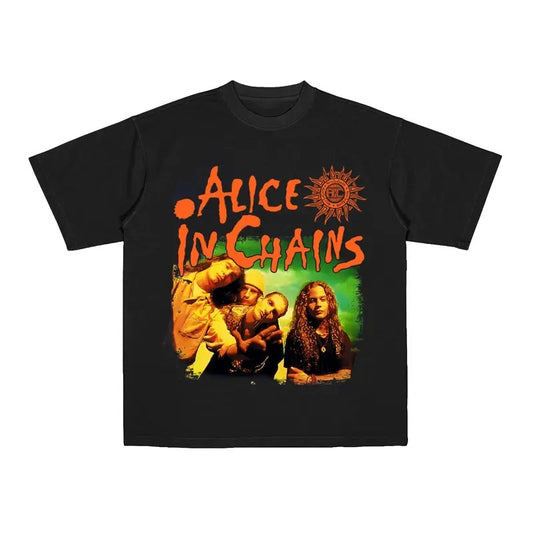 Alice In Chains Band Member Tee, 90s Rock Style Unisex Shirt