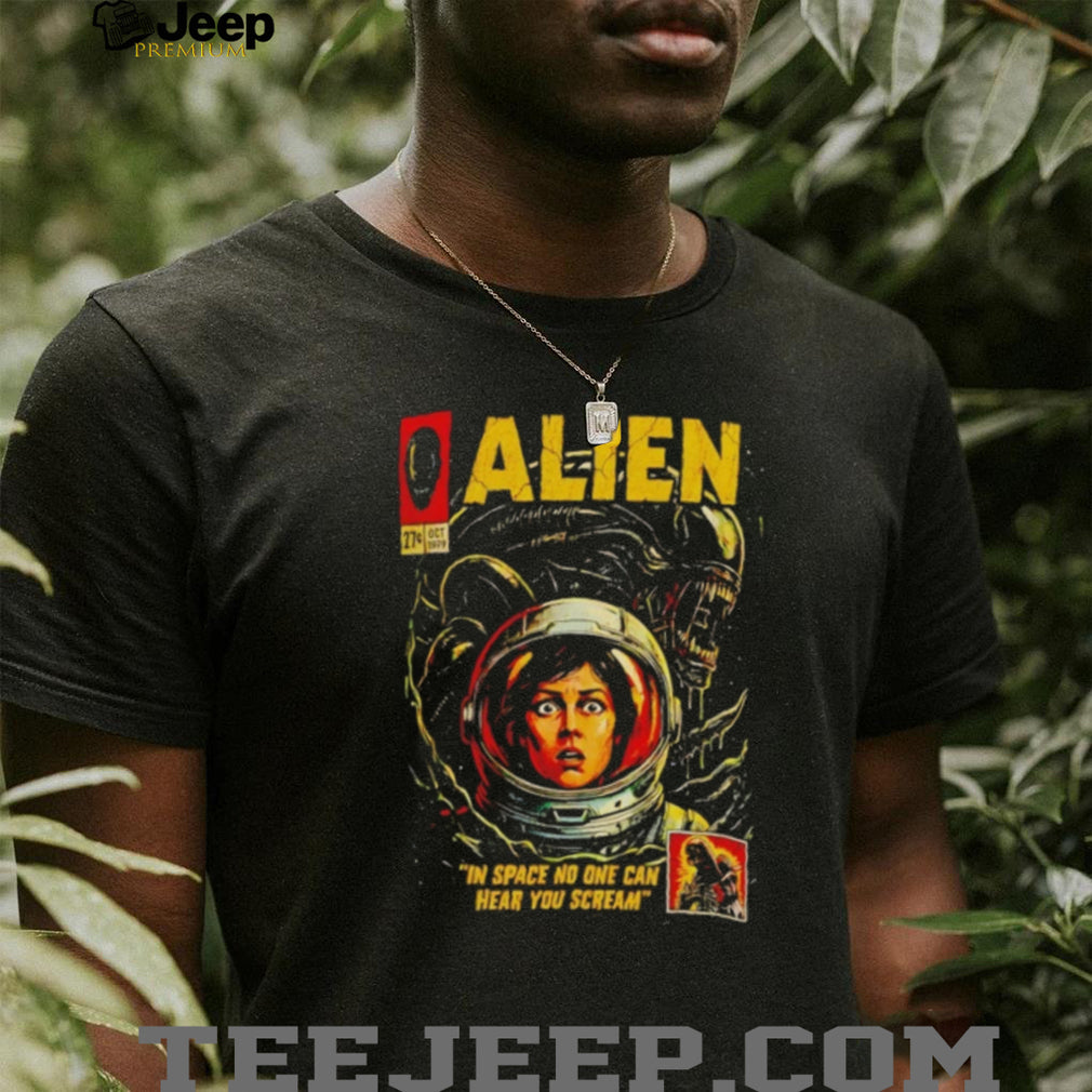 Alien Movie 1979 Comic In Space No One Can Hear You Scream shirt