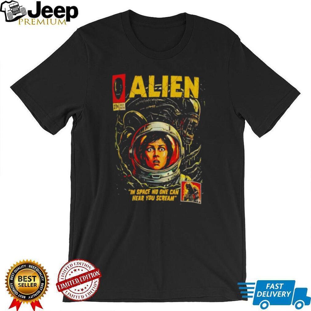 Alien Movie 1979 Comic In Space No One Can Hear You Scream shirt