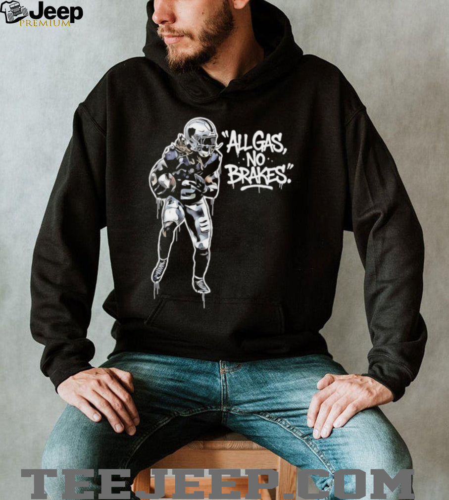 All Gas No Brakes Football Action Drip Graphic T Shirt