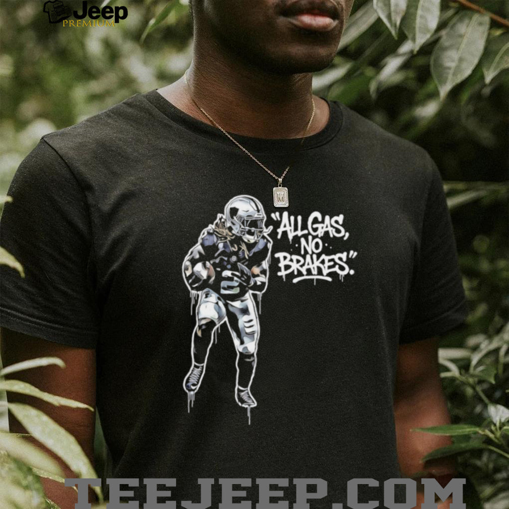 All Gas No Brakes Football Action Drip Graphic T Shirt