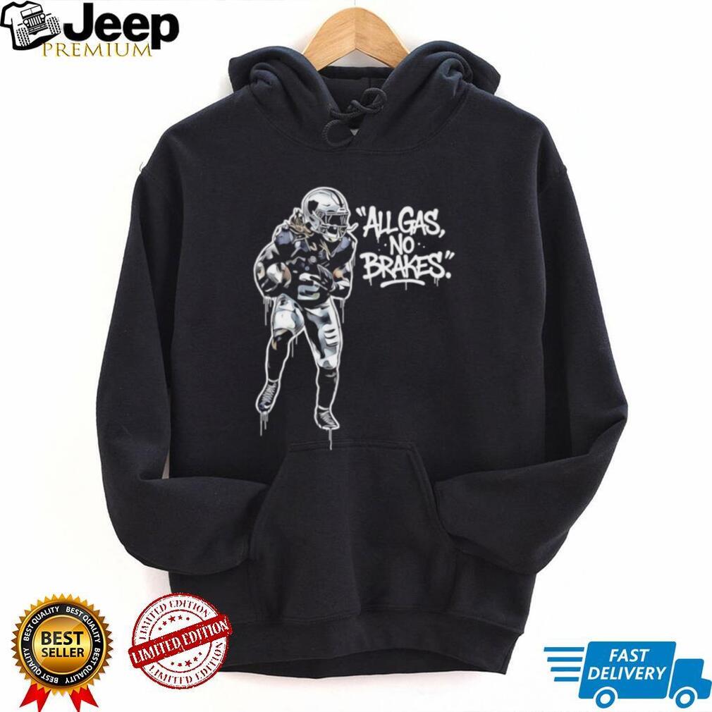 All Gas No Brakes Football Action Drip Graphic T Shirt
