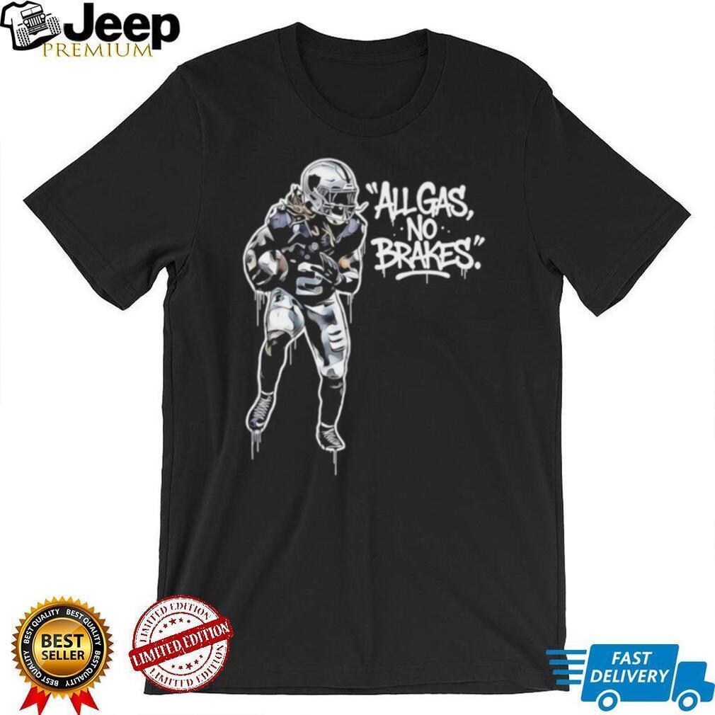 All Gas No Brakes Football Action Drip Graphic T Shirt