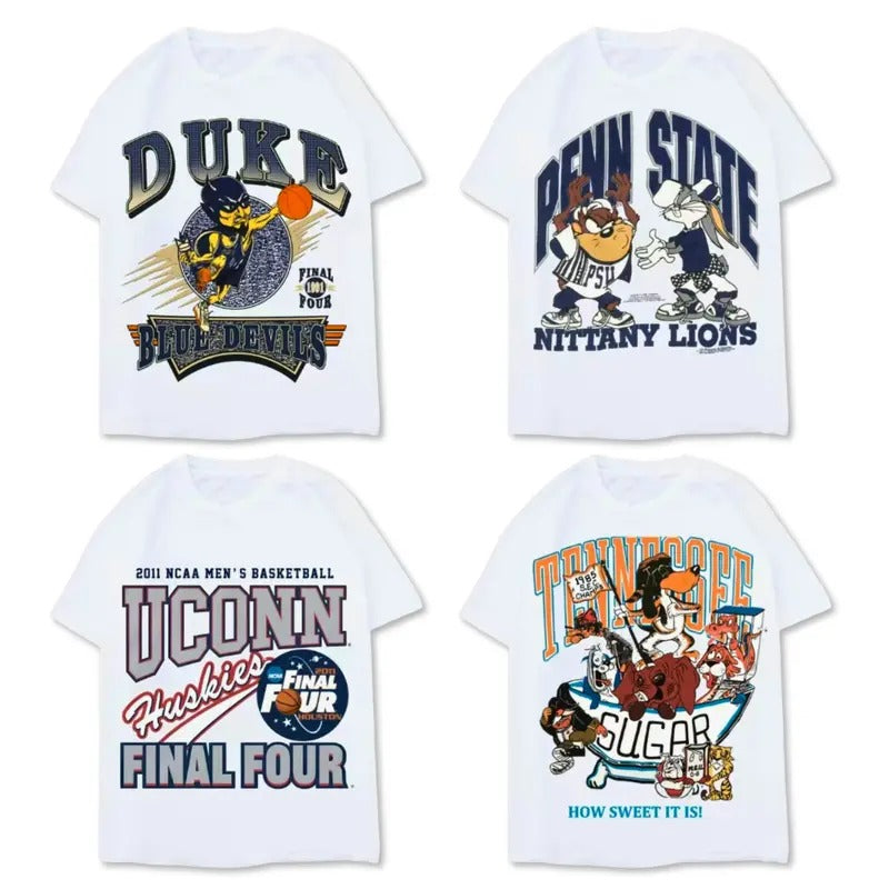 All Team College NCAA Vintage Tee, Vintage Graphic Tees Top Tshirt Crewneck Cotton Tshirt Hoodie, Sweatshirt | WearSparks.com