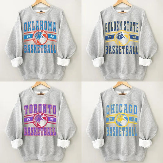 All Teams Basketball Sweater, Vintage Basketball Sweatshirt, Basketball Fan Shirt, Gift For Fan men's  sweatshirts