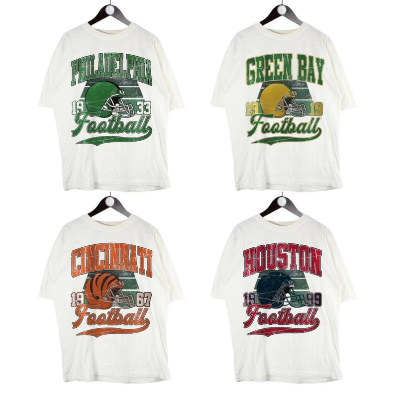 All Teams Football Vintage Style Crewneck T-shirt, Vintage All Teams Football T-shirtstyle{n002}2
