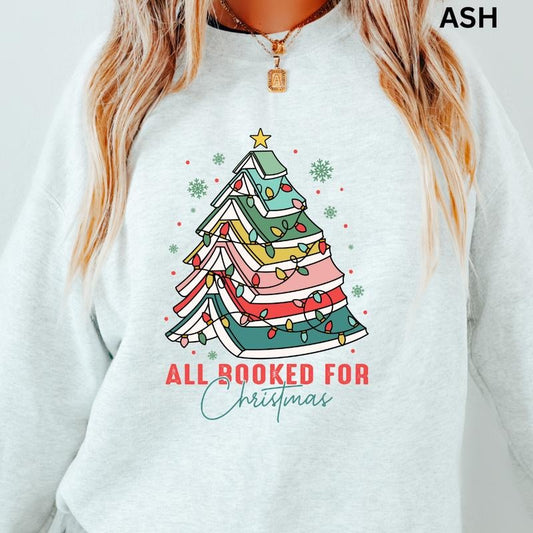 All booked for Christmas Crewneck, Christmas Winter Sweatshirt, Merry Christmas Sweatshirt, Christmas Sweatshirt, Winter Season Graphic, Casual Cotton Crewneck, Polyester, Oversized