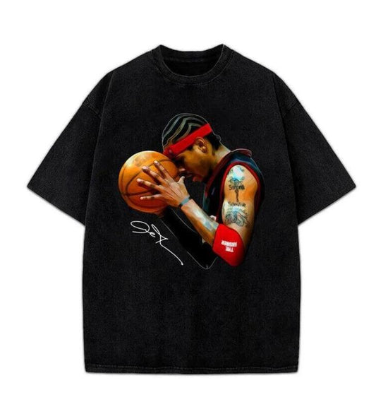 Allen Iverson The Answer Sixers 90's Basketball Vintage Style Men T-Shirt